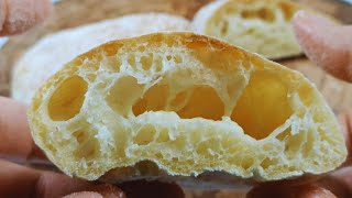 4 Ingredient NOKnead Ciabatta Bread Recipe  The EASIEST Way to make Ciabatta [upl. by Durwood144]