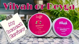 Lip balm Review  Deyga or Vilvah  My favourite lip balm  Myself Fashionista Madhu [upl. by Shama]