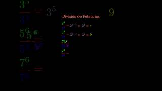 Matemáticas fácil explicación rápida dividiendo potencias matematicabasica matematicas maths [upl. by Notnroht]