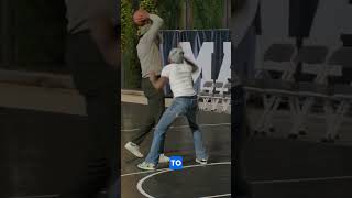 Kai cenat friend tries a one legged shot can he score against Andre iguodala [upl. by Tterag]