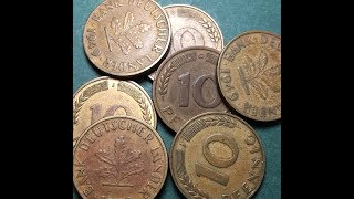 Germany 10 Pfennig Coins 1949 [upl. by Studnia]