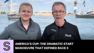 America’s Cup The dramatic start manoeuvre that defined Race 3  Stuffconz [upl. by Ruthy]