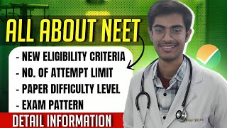 All about NEET you NEED to know ‼️ Eligibility criteria  Attempt  Pattern ‼️ By AIR 59 [upl. by Lesak]