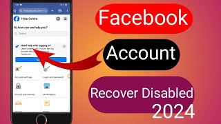 How to Recover Disabled Facebook account 2024 [upl. by Theone]