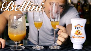 🍑BELLINI  COCKTAIL  TUTORIAL BARTENDER [upl. by Vladamir]