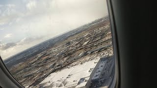 ✈🛫Flight from Toronto to Sault Ste Marie Aerial View amp Snow Storm  Ontario Canada🛬🛩 [upl. by Ellenor436]