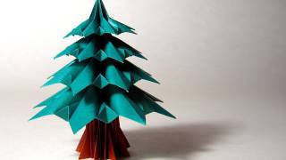 Christmas Origami Instructions Fir Tree Francesco Guarnieri [upl. by Ahsinot938]