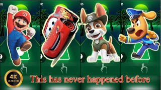 Super Mario Cars PAW Patrol Sheriff Labrador  Coffin Dance Song COVER Tiles hop step [upl. by Giwdul791]