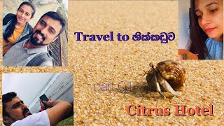 හික්කඩුවට train එකෙන් අපි ගිය ගමන travel to Hikkaduwa citrus hotel [upl. by Yrome112]