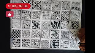 zenteangle art  Doodle art  Zentangle patterns  Tutorial  Art Therapy  art [upl. by Trudi]