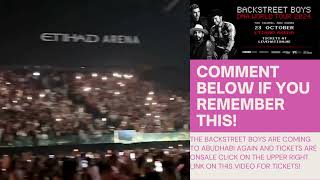 BACKSTREET BOYS ONSALE ETIHAD ARENA ABUDHABI PRESALE HAPPENING NOW [upl. by Gunthar]