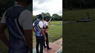 ISSF SKEET SHOOTING  SHOTGUN SHOOTING GAME sports ytshorts outdoorgames clayshooting [upl. by Emarej678]