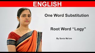 One word substitution  Root Word quotLOGYquot Part1  SSC Police IBPS SBI CBI Police LDC [upl. by Salomo986]