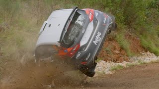 Gandewa Sanders rollover  2023 Gippsland Rally [upl. by Roda632]