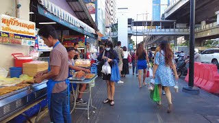 4K Thailand Travel 🇹🇭 Vibrant Morning in Downtown Bangkok  Silom Area [upl. by Ametaf636]