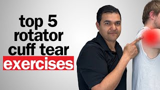 Top 5 Rotator Cuff Tear Exercises to Heal and Avoid Surgery [upl. by Nuahsel]