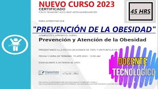 Docente Tecnológico CURSO quotPREVENCIÓN Y ATENCIÓN A LA OBESIDADquotNIVEL 1  LECCIÓN 1 NUEVO 2023 [upl. by Haziza]