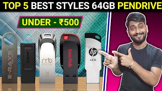 🔥Top 5 Best 64gb Pendrive Under 500⚡ India 2022  Metal Body  Shock Proof  Styles Design [upl. by Muna472]