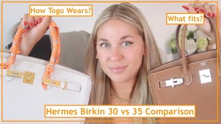 Hermes Birkin 30 vs 35 Comparison [upl. by Ludlow]