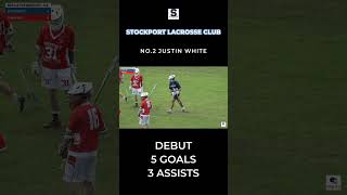 JUSTIN WHITE DEBUT GOALS STOCKPORT LACROSSE CLUB [upl. by Iderf]