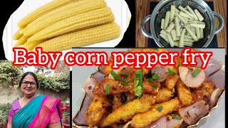 Delicious Baby Corn Pepper Fry Recipe  Easy amp Flavorful  Khaana khazana tasty  Baby corn recipes [upl. by Ritch209]