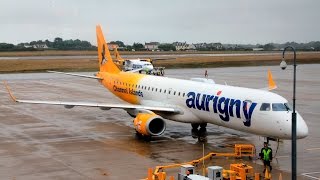 Aurigny  Embraer E195  GCILGW  Economy [upl. by Molahs]