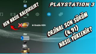 2024 ★ PLAYSTATION 3  ORJİNAL SÜRÜME DÖNME VE HEN SİLME ★ PS3 EN GÜNCEL SÜRÜM 491 [upl. by Ynnoj]