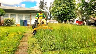 Hes Been SAVING UP For A Lawn Mower So I Cut His TALL GRASS For FREE [upl. by Boucher]