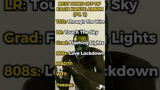 Best Kanye West Songs Off Of Each Album Part 1 kanyewest hiphop rap ranking music rapmusic [upl. by Ayila]