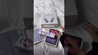 UNBOXING PURPLE IPAD MINI amp AIRPODS MAX💜🙇🏻‍♀️🪁 angietutorials appleunboxing ipadmini [upl. by Neeliak]