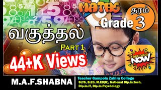 Waguththal Maths Grade 3 Part 1  Tamil Medium by MrsShabna Teacher Gampola Zahira College [upl. by Godrich]