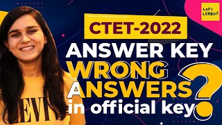 CTET2022 Answer Key 🔑 Wrong Answers in CTET Official Key CTET Answer Key Challenge CTET Result [upl. by Ellynn]