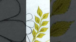 Excellent Leaf Embroidery Work for Beginners by Hand embroidery [upl. by Braasch]