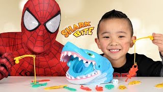 Fun Kids Game Shark Bite Playtime With Spiderman And CKN [upl. by Merry]