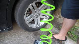 Review Of The Slime Portable Air Compressor Tire Inflator [upl. by Iohk]