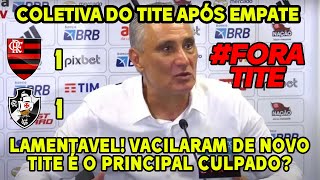 TIME JOGANDO NADA COLETIVA DO TITE APÓS EMPATE FLAMENGO VACILA EM MAIS UM JOGO ESCAPA A VITORIA [upl. by Balthasar]