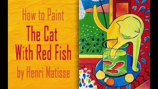 How to Paint The Cat With Red Fish by Henri Matisse Time lapse  Photo Frame [upl. by Jammie]