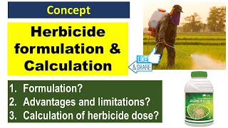 Herbicide Formulation and Calculation  Weed management [upl. by Akierdna500]