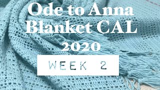 CROCHET ALONG BLANKET  Ode to Anna blanket Week 2  Ophelia Talks [upl. by Eltotsira46]