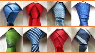 8 Different ways to tie a necktie  How to tie a tie [upl. by Diego443]