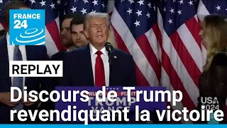 REPLAY  Discours de Donald Trump revendiquant la victoire à la Présidentielle américaine [upl. by Gasparo532]