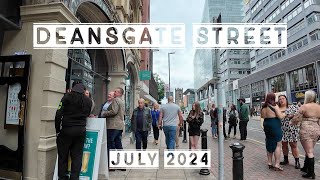 Deansgate Street Day Walk  Manchester’s Famous Historic Street  Saturday Afternoon July 2024 [upl. by Anahsar]