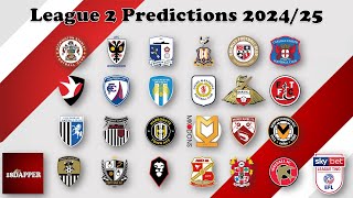 League 2 202425 Table Predictions [upl. by Batholomew]