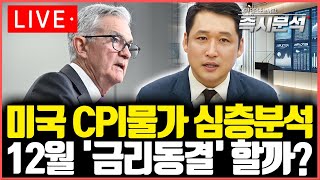 LIVE 미국 CPI물가 심층분석  12월 금리동결 할까 즉시분석 [upl. by Reggi565]