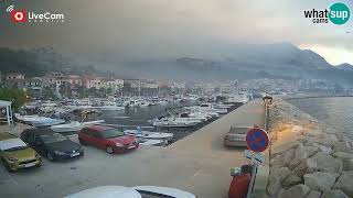 Požar Tučepi Podgora pogled s više kamera  Live Cam Croatia 3007  02082024 [upl. by Hesther]