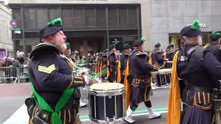 St Patricks Day ParadeNYC2023NYPD Emerald Society Pipes and Drum BandNYCParadelife [upl. by Riccardo]