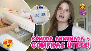 Organizando a cômoda da nossa bebê  Compras úteis pra distrair a mente [upl. by Kannav]