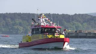 Lifeboats returning from the Parade of Sail RNLI200 35 [upl. by Anema765]