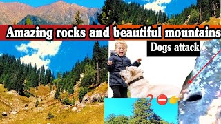 Amazing stone mountains natural beauty dog ​​attack in today vlogYou will see people😍⬇️ [upl. by Ceciley]