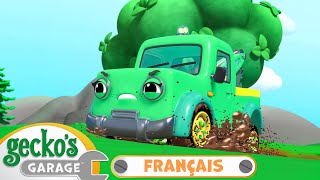 Lascension de la colline boueuse  Le Garage de Gecko｜Camions pour enfants [upl. by Pantia648]